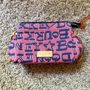 Dooney & Bourke Pink and Navy Cosmetic Bag